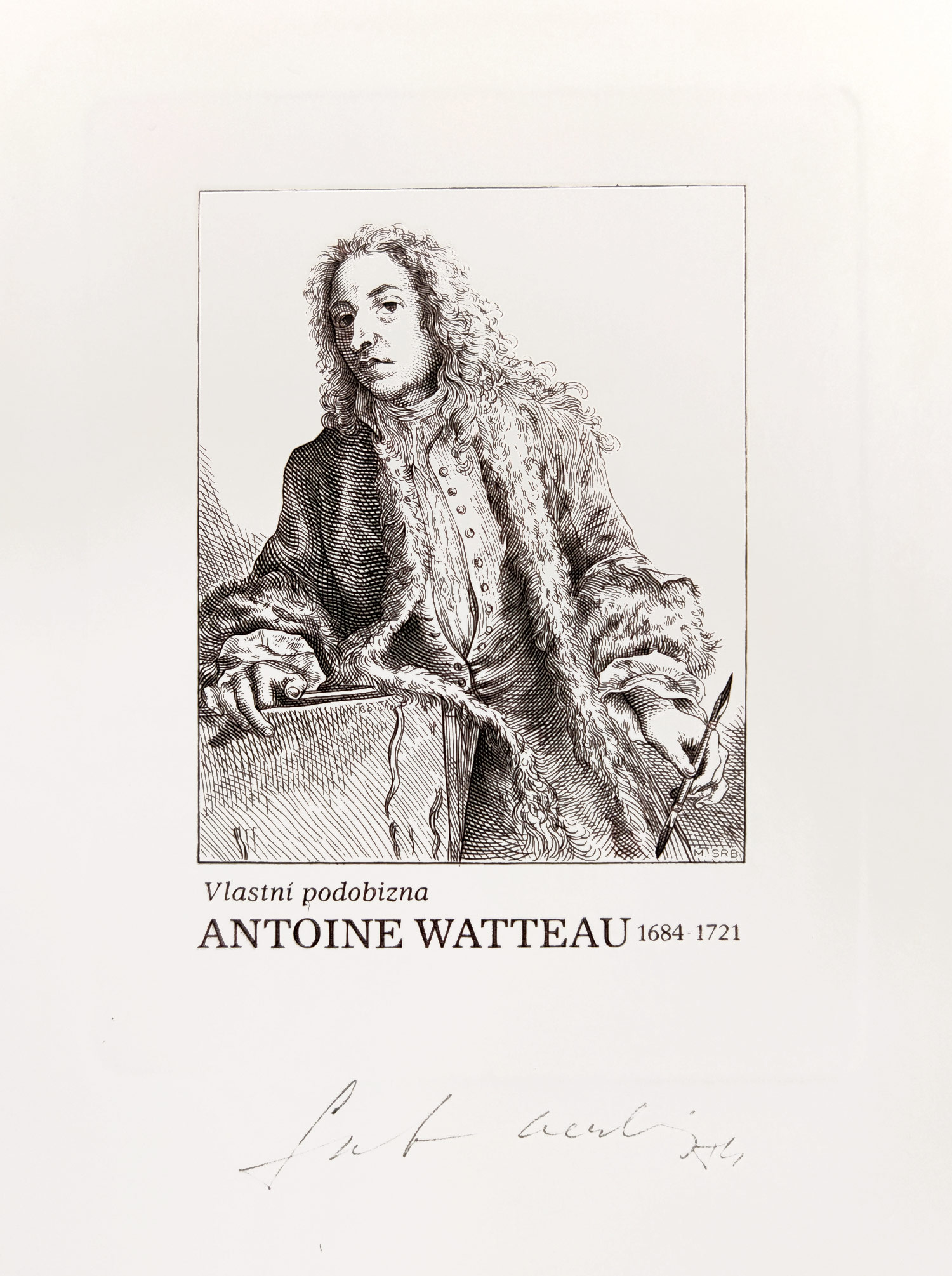 Srb Martin, Watteau Antoine – Dobové kostýmy ze starých rytin, tři původní oceloryty, 1984