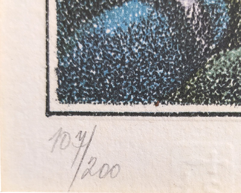 Stehlík Ctirad – Vejce a mořské kameny, barevná litografie, 1987