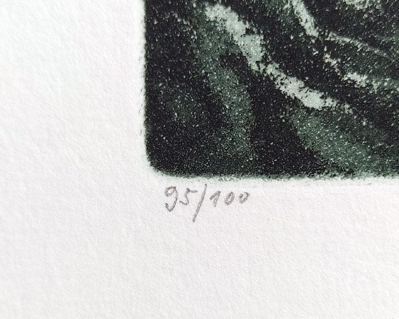 Pileček Jindřich – Ex libris M. Nesvěra, původní lept, č. 95/100, 2001