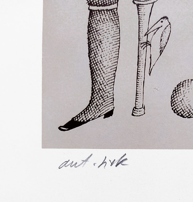 Born Adolf – Slavkov 1987, III. Setkání autorů literatury faktu, signovaná barevná serigrafie, autorský tisk, 1987