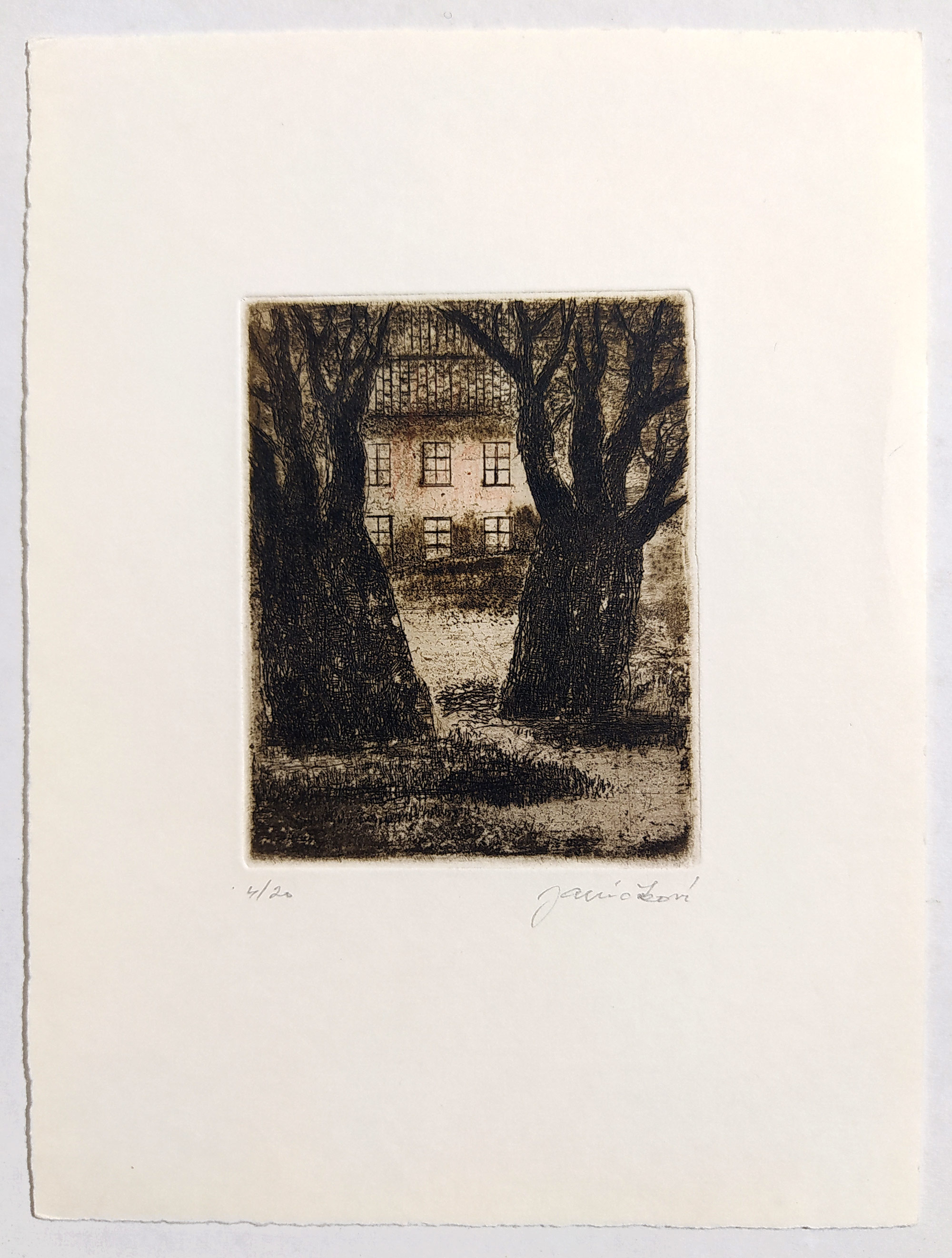 Janíčková Eva – Staré domy III, IV a V, tři původní lepty, nedatováno