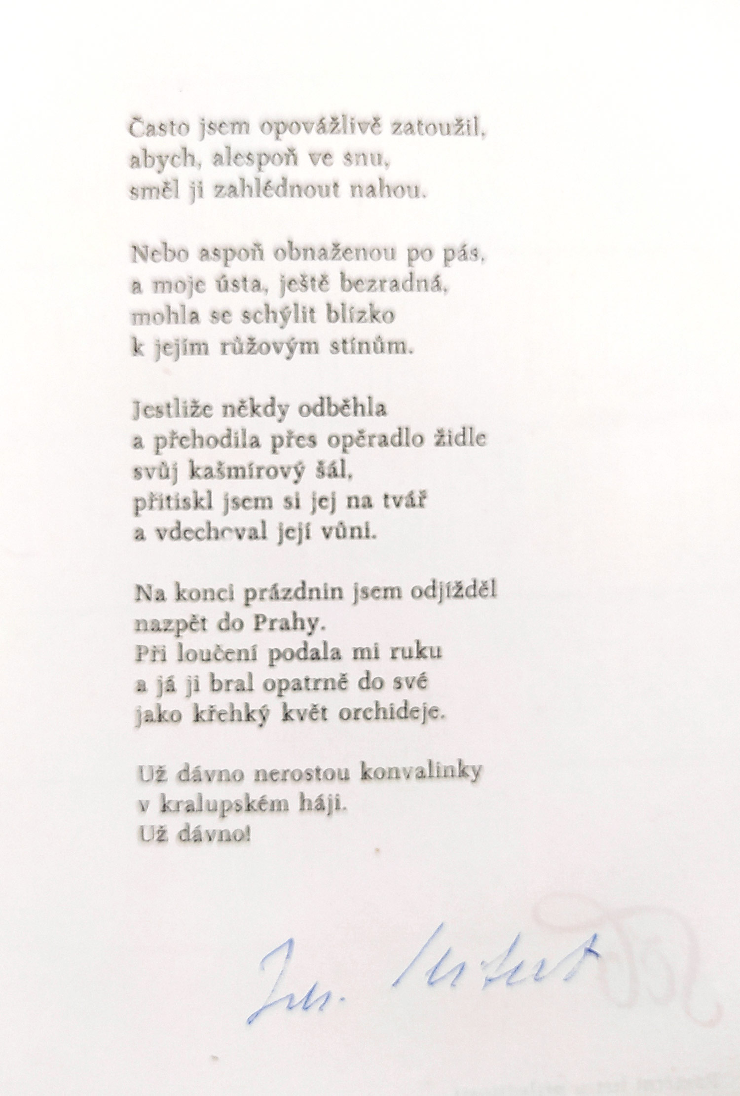 Janeček Ota – Kašmírový šál, ilustrace k básni Jaroslava Seiferta, barevná suchá jehla, 1985