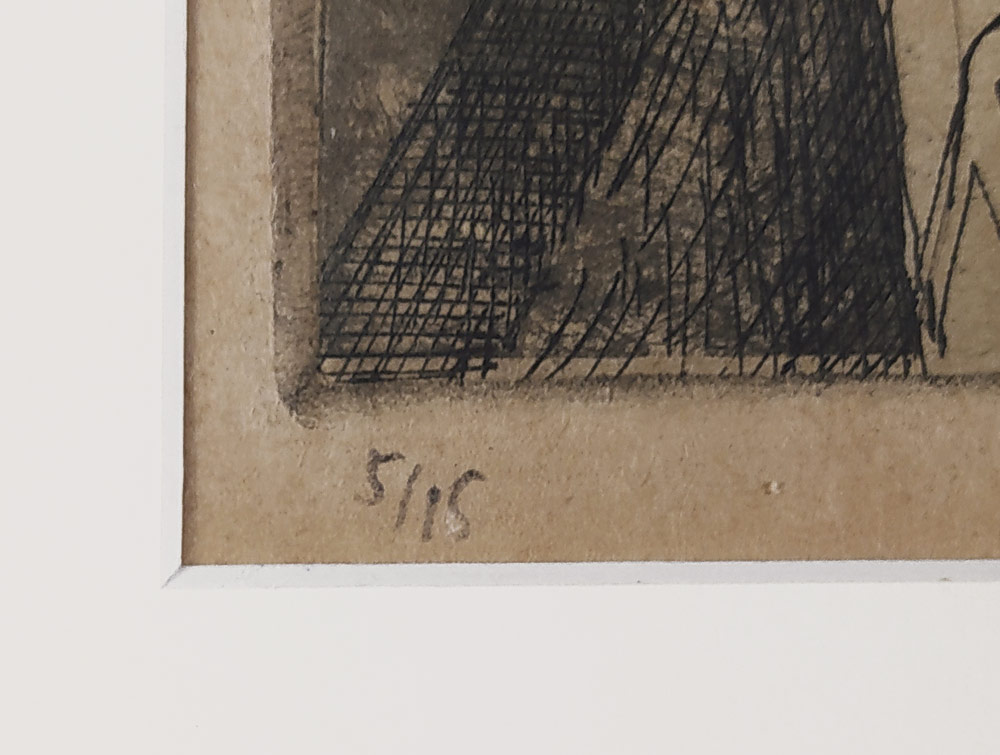 Kotík Jan – V ateliéru, původní lept, číslováno 5/15, 1944