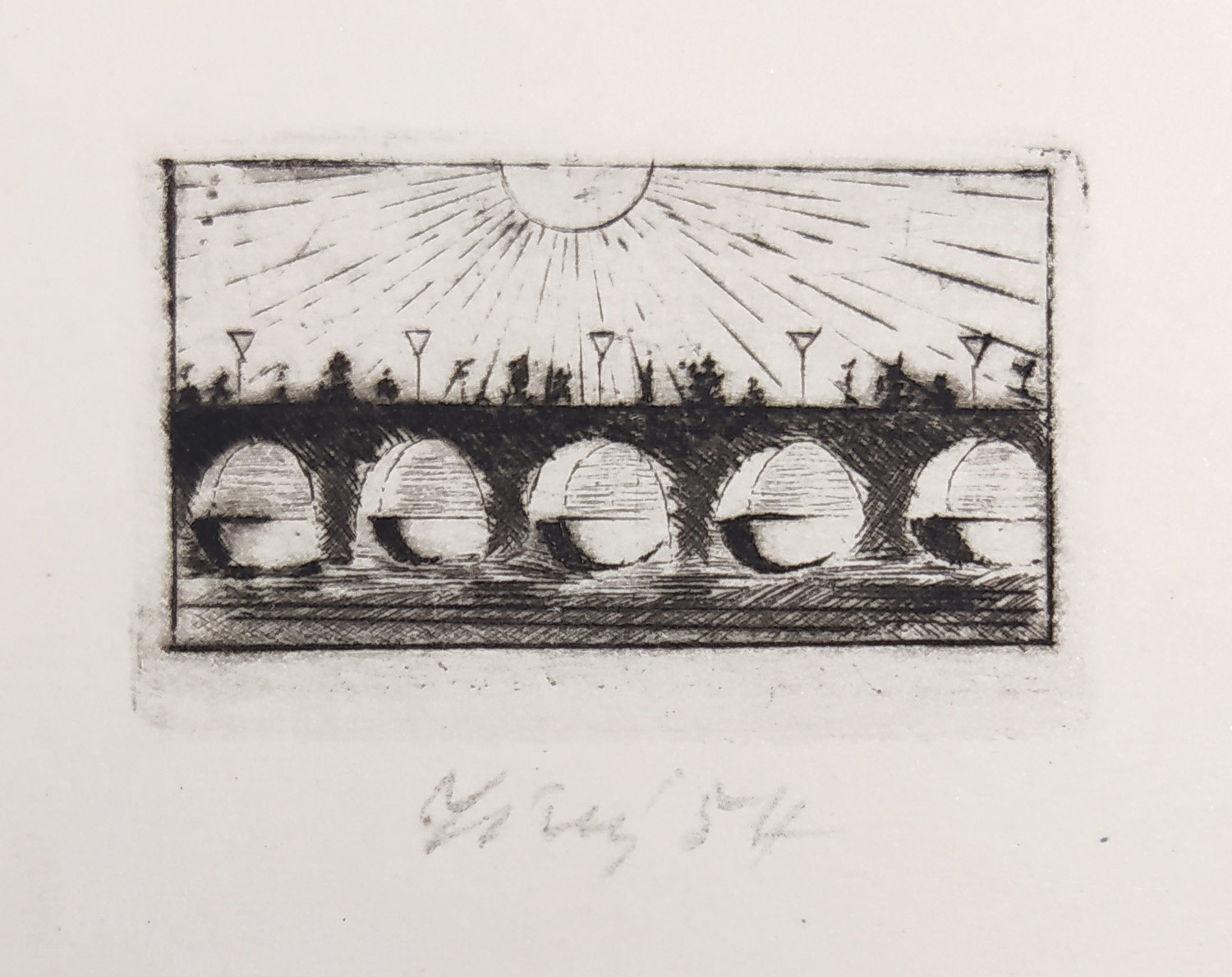 Seifert Jaroslav (s podpisem) – Vltava, Tichý František – sedm suchých jehel, čtyři signovány, 1954