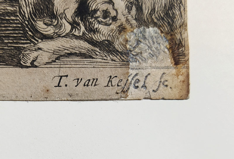 Kessel, Théodorus van – Venuše a Adonis, předloha k rytině: Paolo Veronese, lept, ca 1640