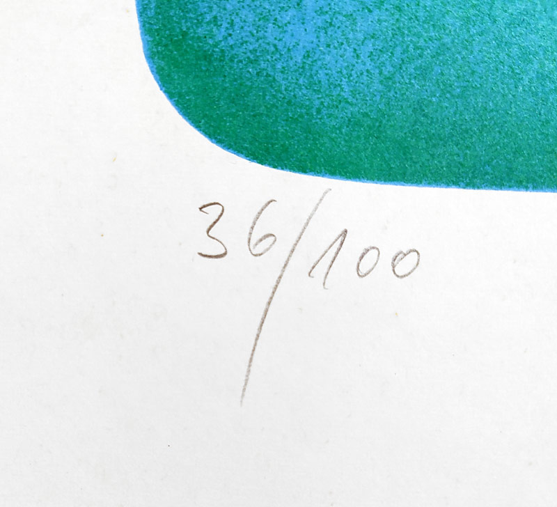 Lamr Aleš – Hořící keř, barevná litografie, číslováno 36/100, 1991