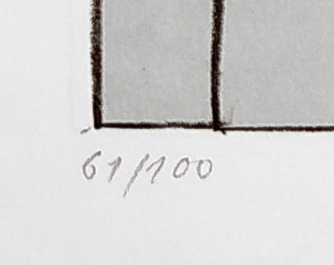 Gross František – Dvě postavy ve městě, původní barevná litografie, 1980