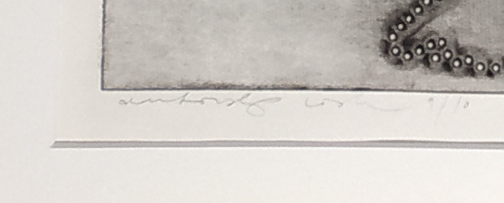 Kučerová Alena – Hladina / Water Surface, autorský tisk z perforovaného plechu, 1980–1982