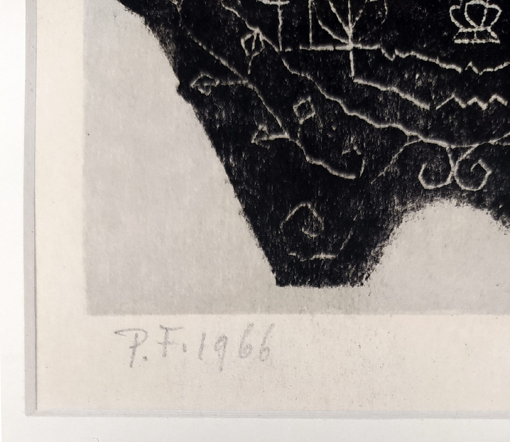 Sklenář Zdeněk – P. F. 1966, původní litografie, 1965