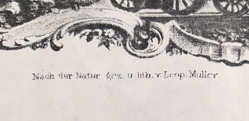 Brno – Železniční dráha, Slavnostní otevření Severní dráhy císaře Ferdinanda, Carl Leopold Müller, litografie, ca 1850
