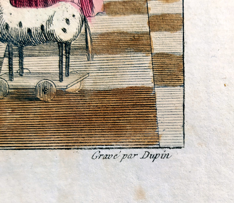 Dupin Pierre – Galerie des Modes et Costumes Français, staře kolorovaný původní lept (1778–1787)