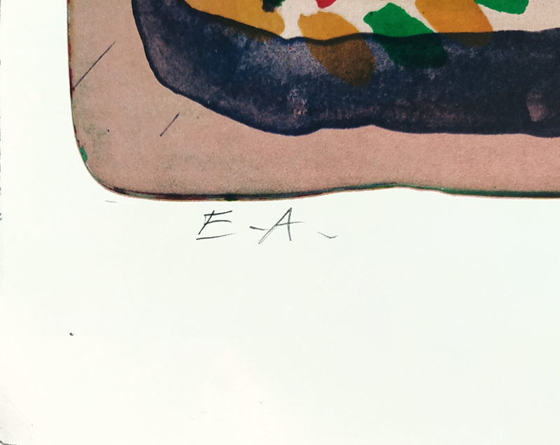Hodonský František – Velikonoce, velkoformátová barevná litografie, autorský tisk, 1995