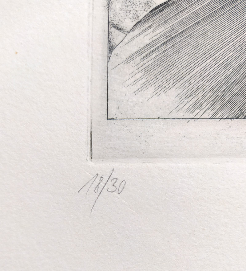 Kulhánek Oldřich – Die kleine Anatomie, Tab. III., původní lept, číslováno 18/30, 1974