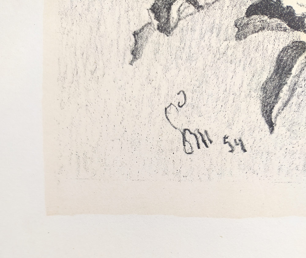 Švabinský Max – Velká kytice růží, původní rozměrná litografie s barevným podtiskem, 1954