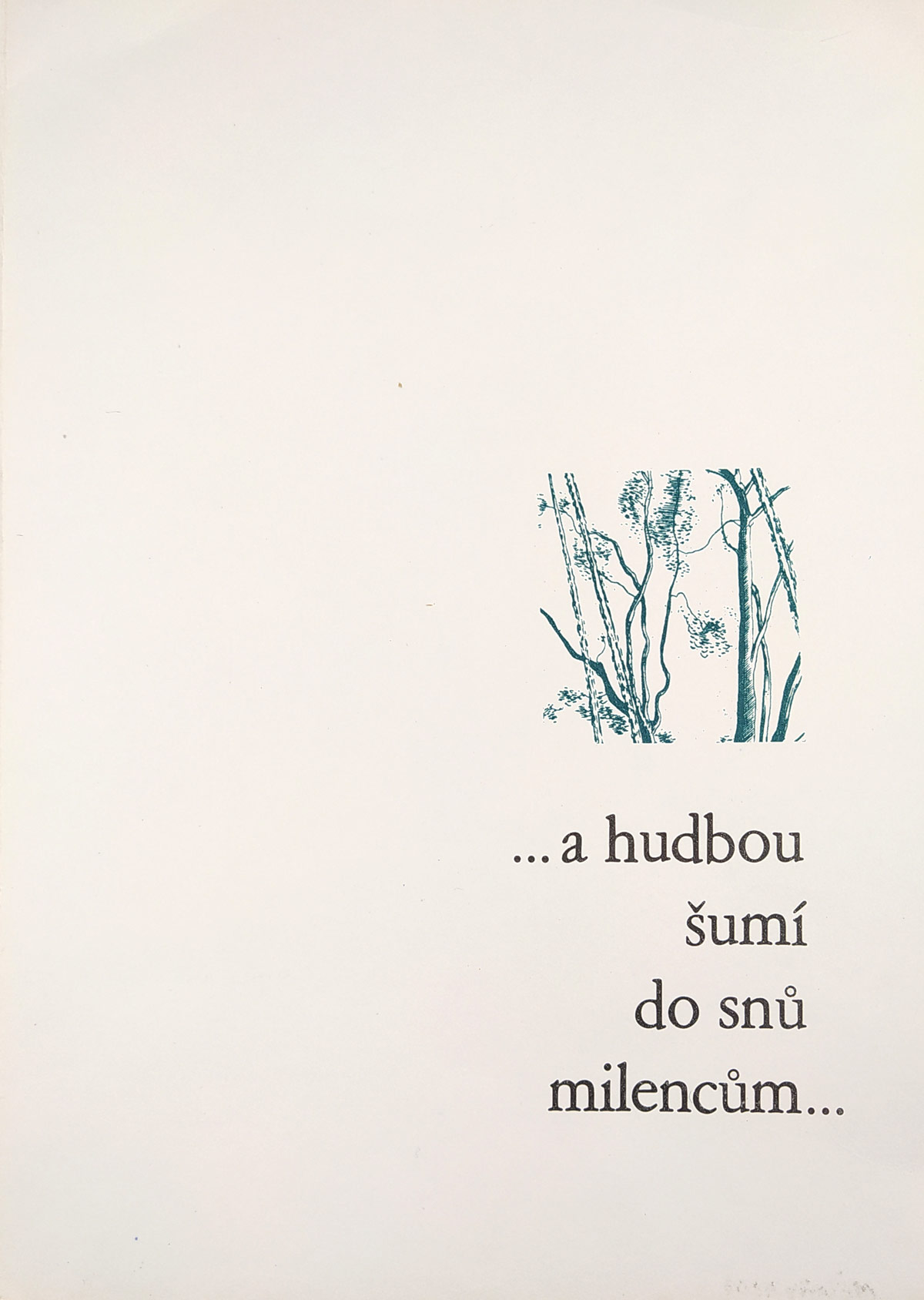 Bouda Cyril – Zpívající fontána, původní mědiryt, 1982