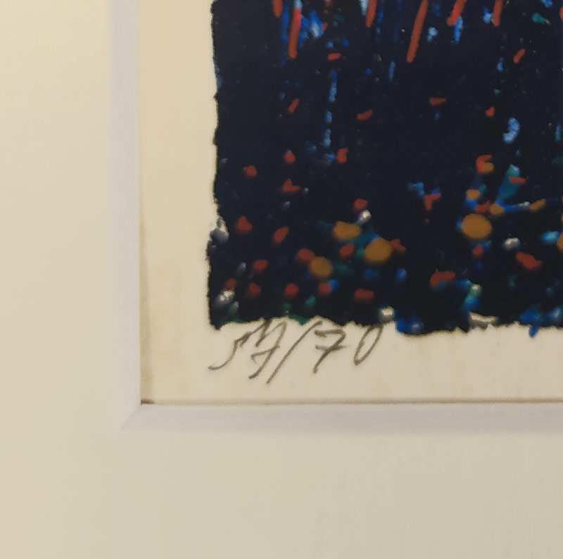 Richter Dan – Labe pod hradem Střekov, velkoformátová barevná serigrafie, číslováno 57/70, 1977
