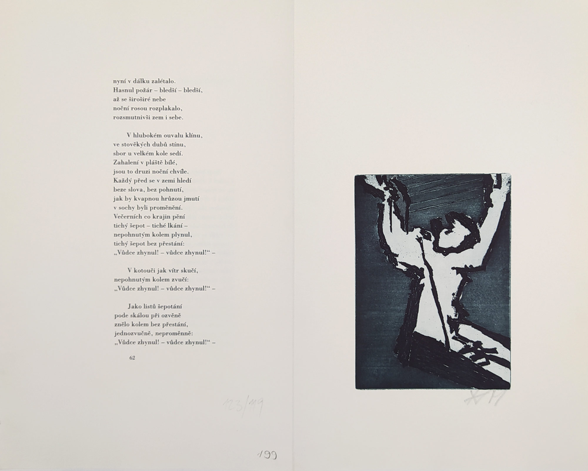Koblasa Jan – Máj (K. H. Mácha), původní barevná akvatinta, 1995