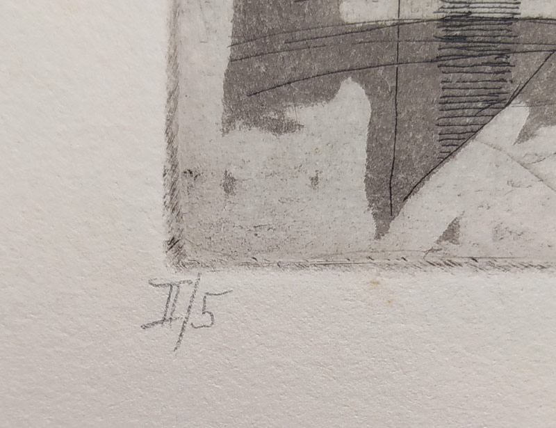 Kubíček Jánuš – Bez názvu, kombinovaná technika, číslováno II./5, 1971