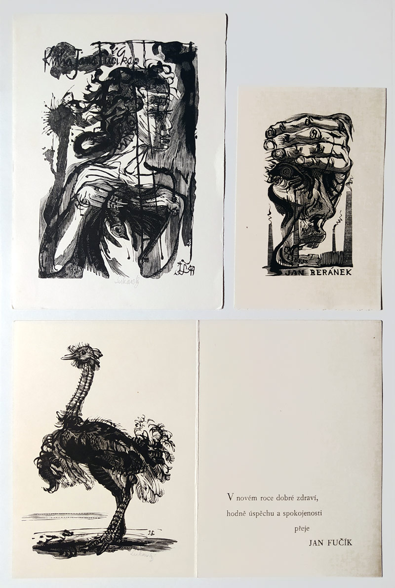 Lukavský Jaroslav – Konvolut drobné grafiky, 12 kusů a katalog, různé techniky, 1949–1951