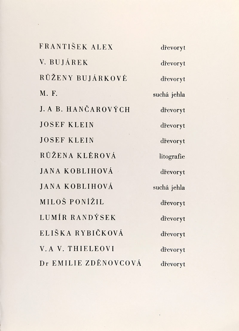 Kobliha František – Květinová Ex libris, 15 grafik, autorský tisk, Praha, 1953