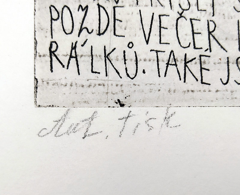 Černá Kateřina – Amazonky, jindy „Na lodičce“, autorský tisk, kombinovaná technika, 1984