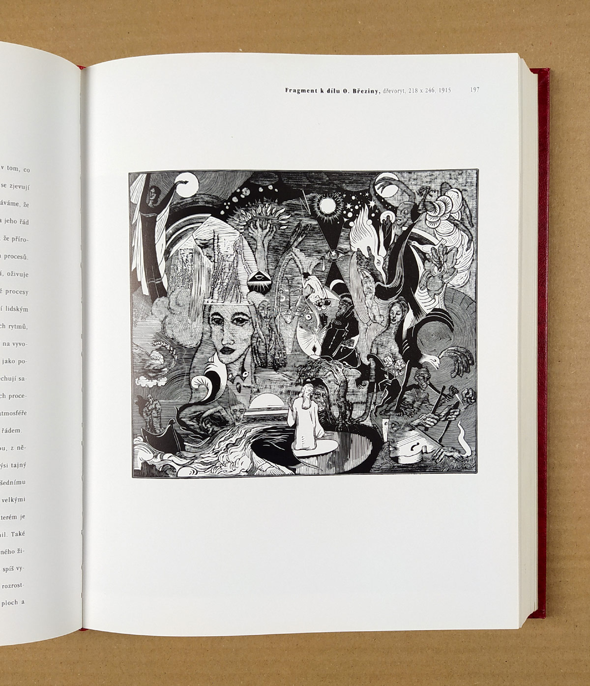 Váchal Josef – Myšlenky o poesii Otakara Březiny, původní dřevoryt, č. tisku 12, 1915