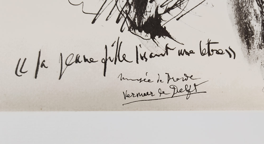 Picasso Pablo – Lucas Cranach a Johannes Vermeer, původní litografie, 30. 11. 1955