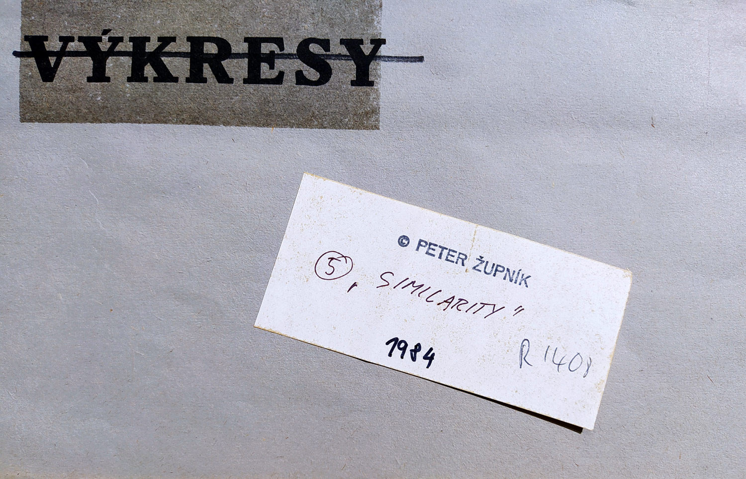 Župník Peter – Similarity 5, dvě autorské fotografie, 1984
