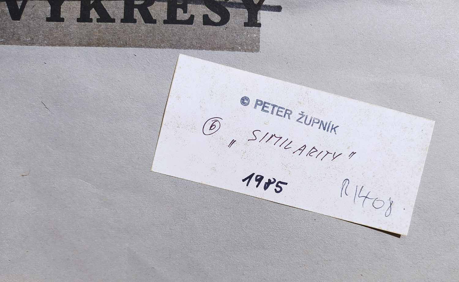 Župník Peter – Similarity 6, dvě autorské fotografie, 1984