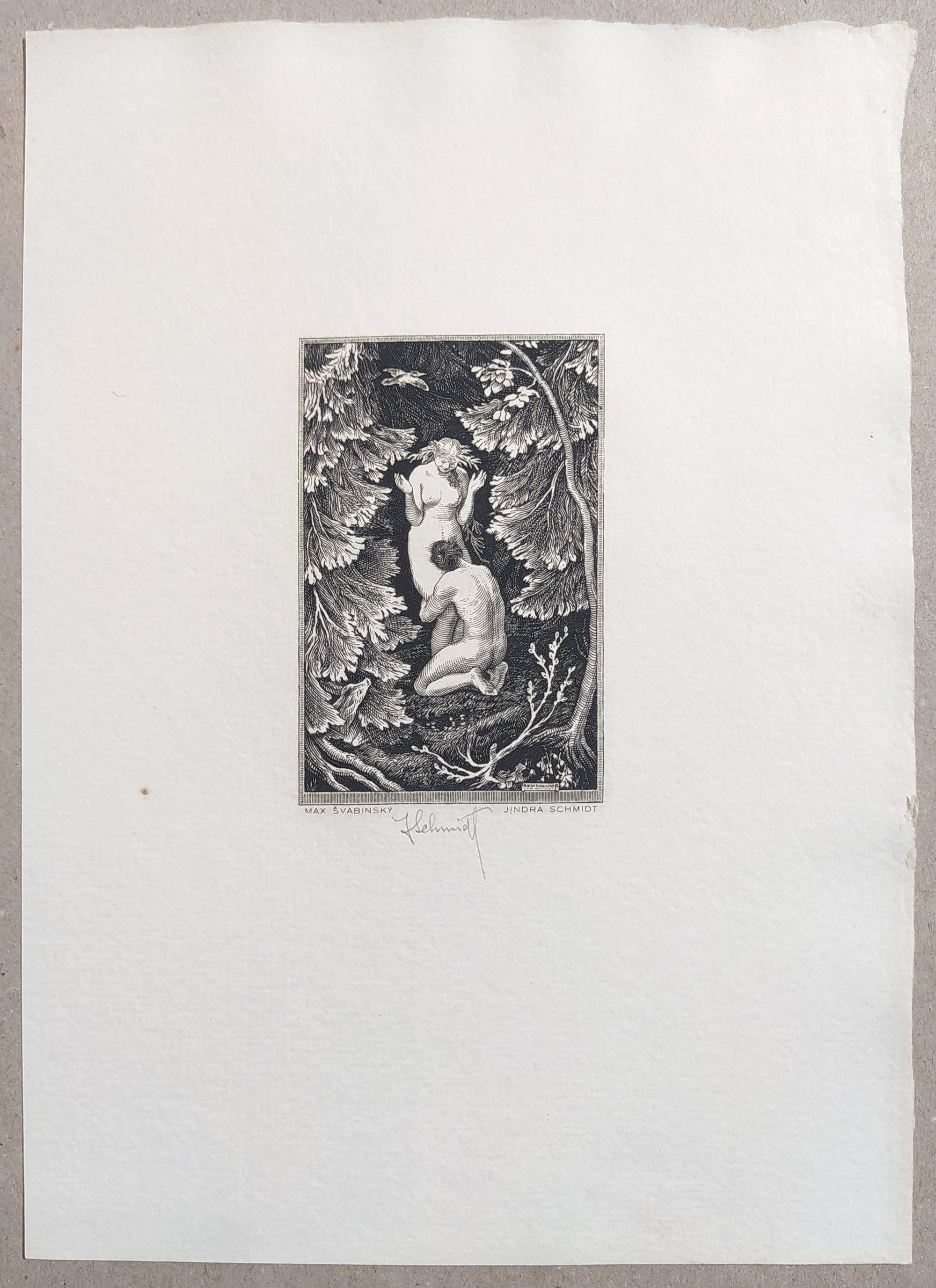Schmidt Jindra, Max Švabinský – Rajská sonáta, pět ocelorytin, 1973
