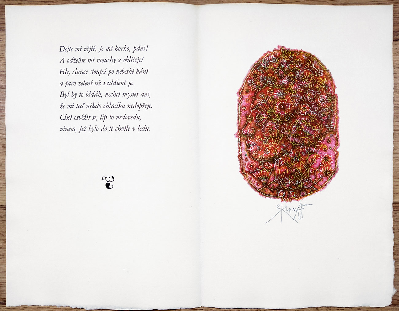 Sklenář Zdeněk – Pocta Arcimboldovi, pět signovaných litografií, bibliofilie, Praha, 1969
