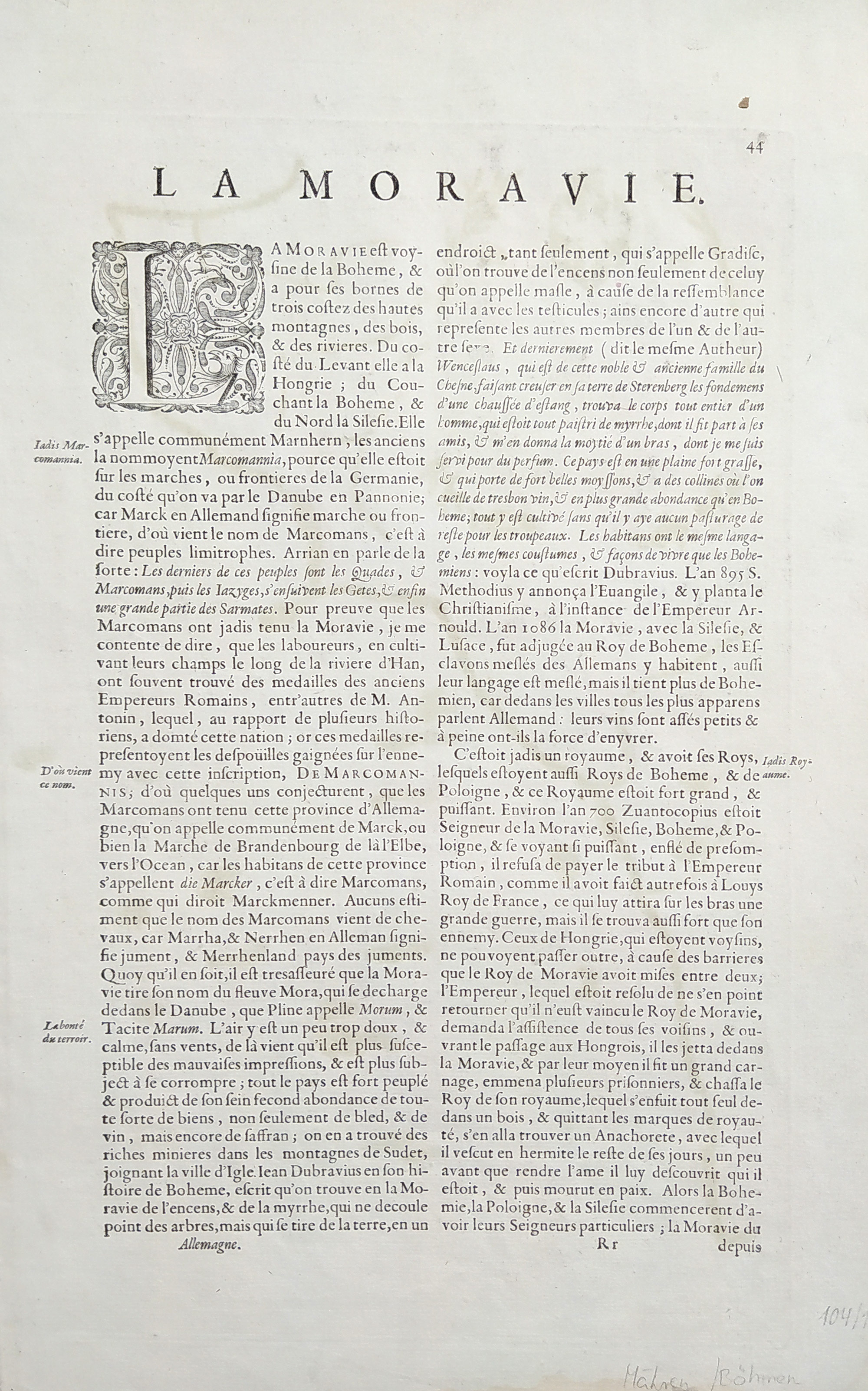Morava – Komenského stará mapa Moravy, Willem Janszoon Blaeu, staře kolorovaný původní mědiryt, 1630