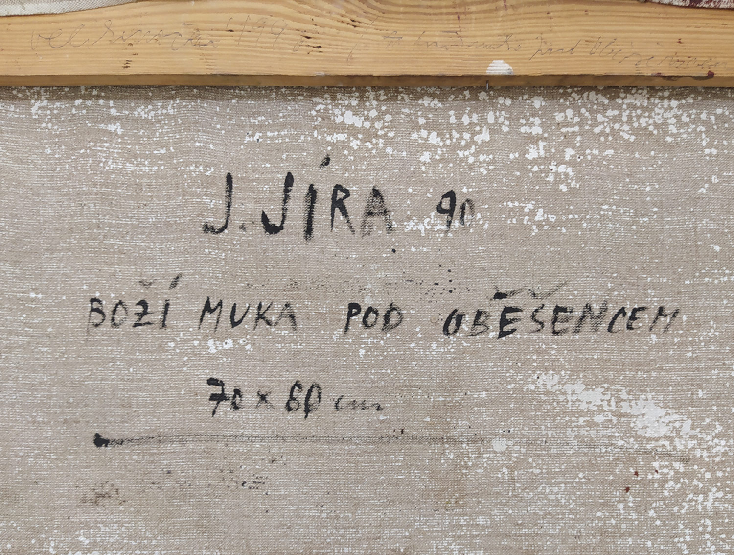 Jíra Josef – Pieta / Boží muka, olejomalba na plátně, 1990