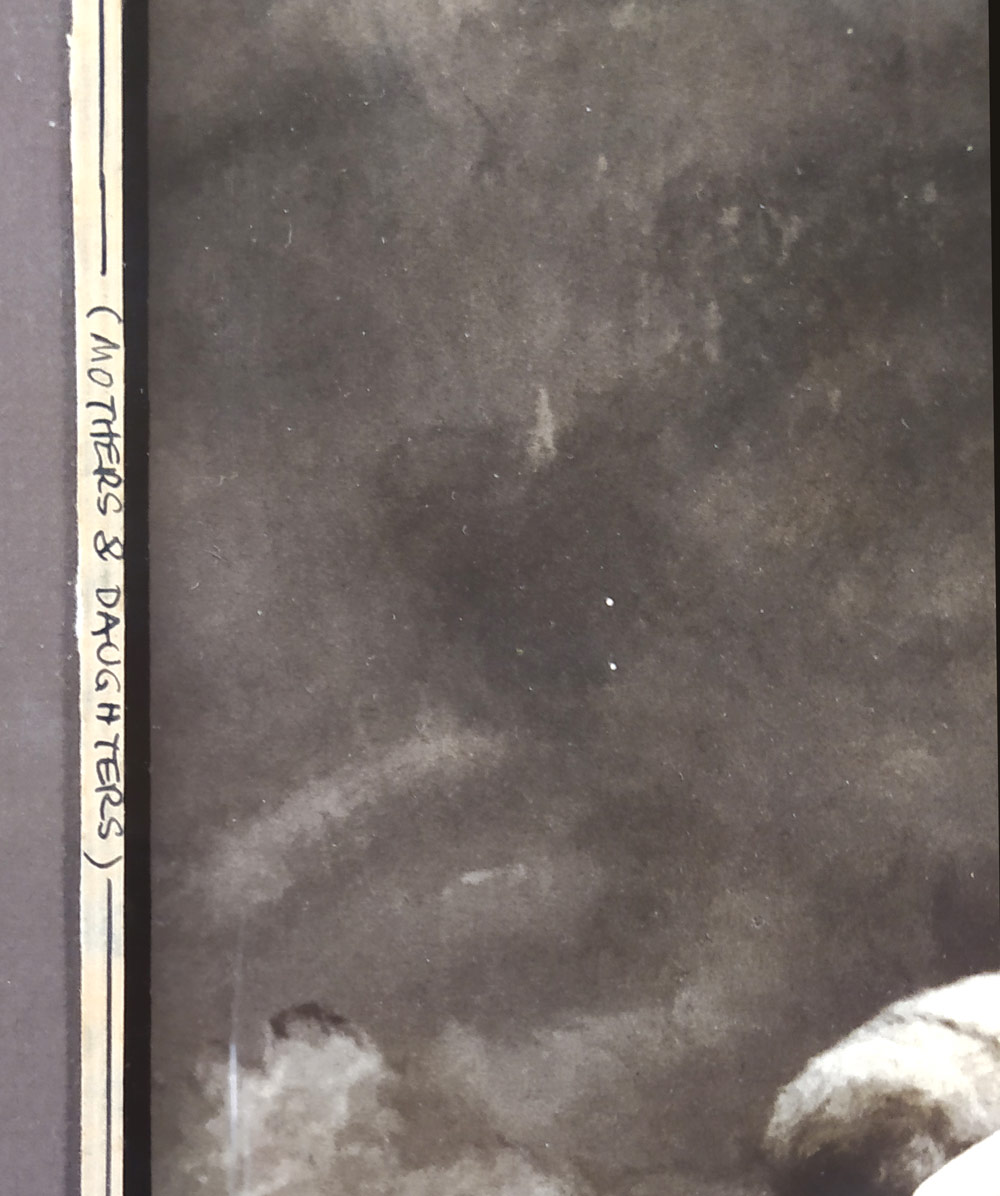 Saudek Jan – Margit a Lucie #415, velkoformátová kolorovaná autorská fotografie, 1991