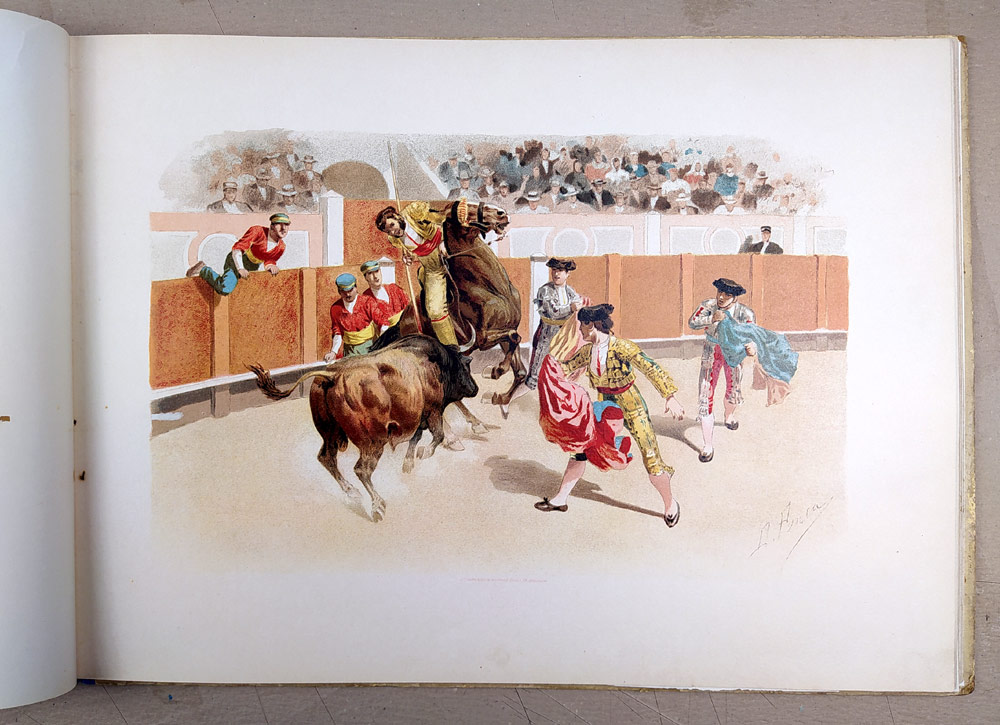 Perea Don Daniel – Á Los Toros, 28 původních kolorovaných litografií, před rokem 1900