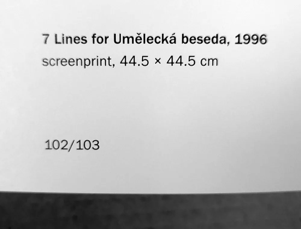 Sýkora Zdeněk – Linie pro Uměleckou besedu, barevná serigrafie č. 18/150, 1996