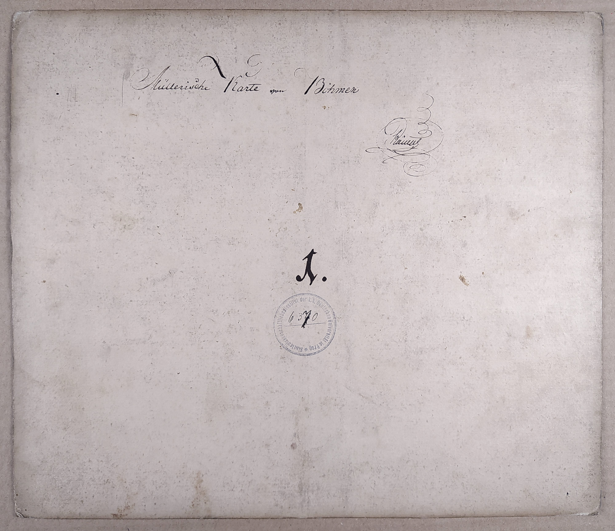 Müllerova střední mapa Čech – Johann Christoph Müller, 25 sekcí v deskách, mědiryt, 1722