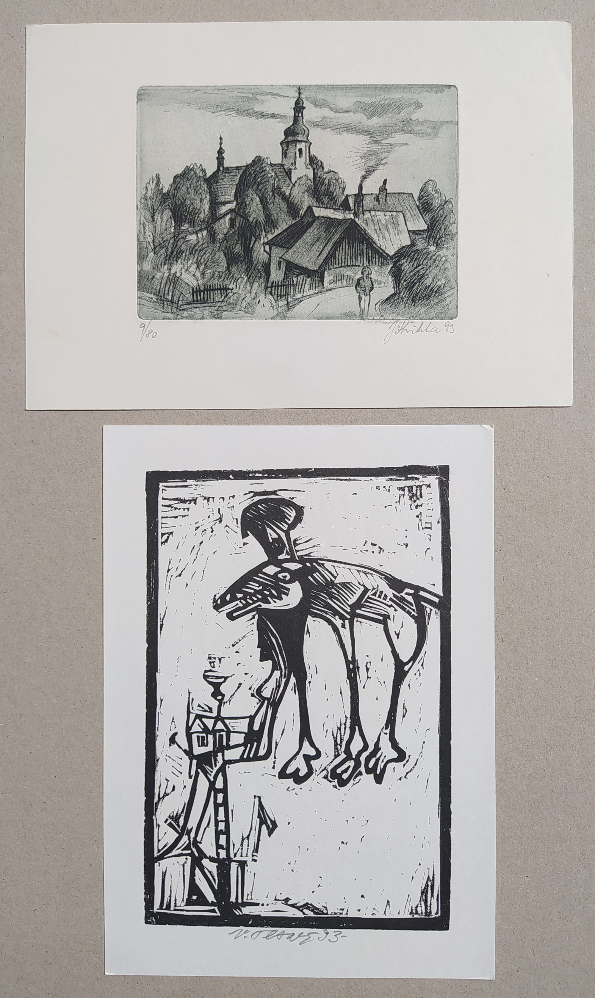 Seifert Jaroslav – Noc na prahu, Soubor jedenácti grafických listů, č. 9/80, 1994