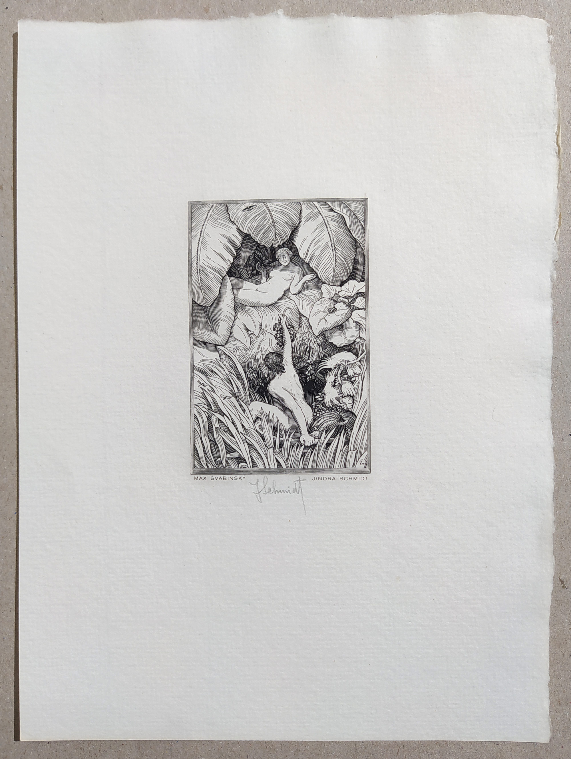 Schmidt Jindra, Max Švabinský – Rajská sonáta, pět ocelorytin, 1973