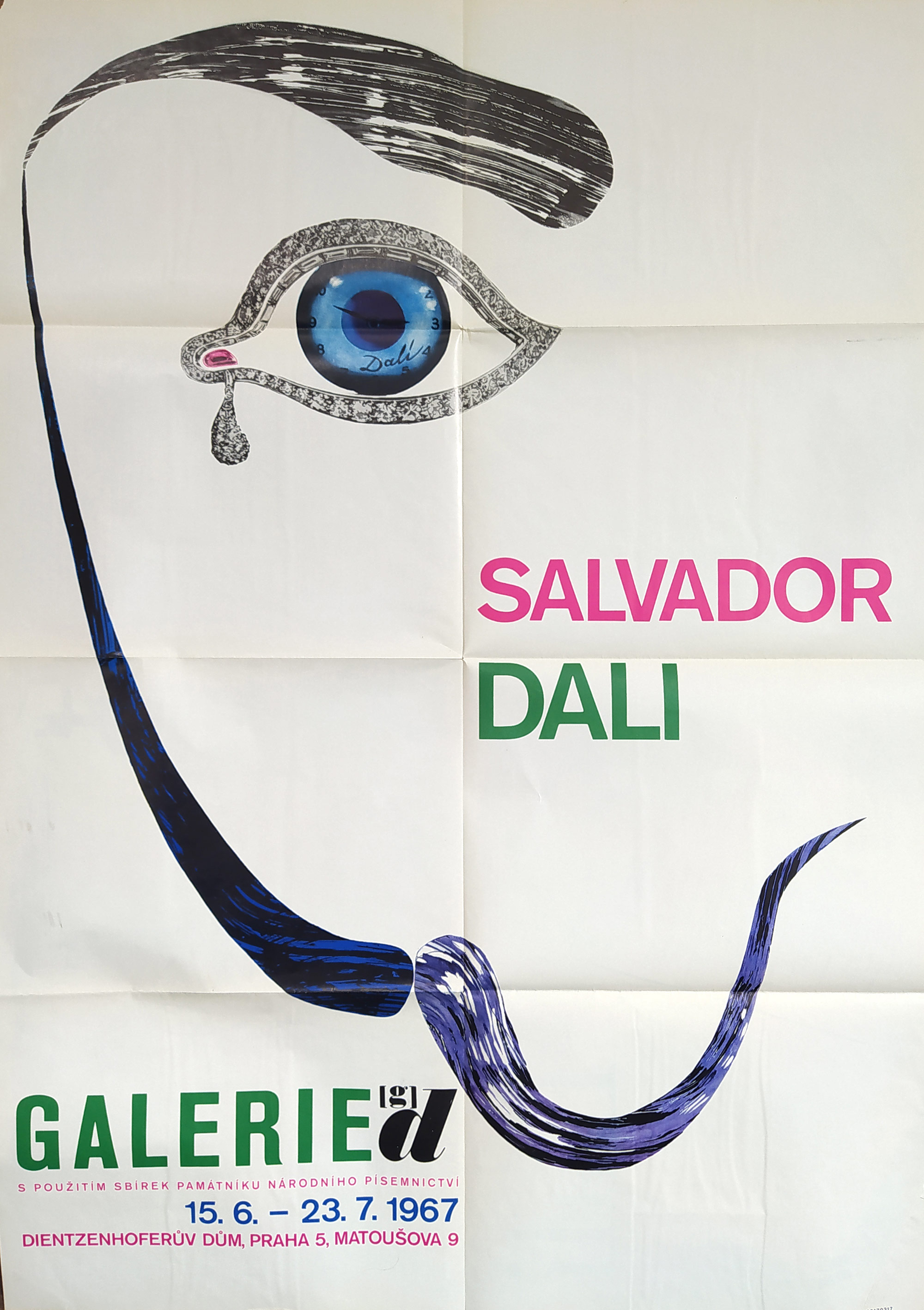 Dalí Salvador – Katalog k výstavě v Galerii D v Praze, 40 faksimilií + plakát A1, 1967