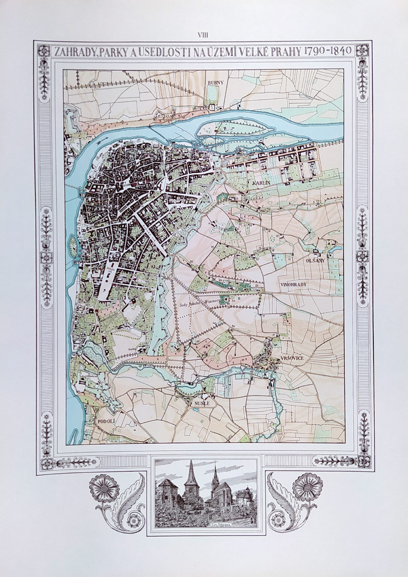 Hnilička Eduard, Zdeněk Wirth – Pražské zahrady I. a II., plány pražských zahrad 1954–58