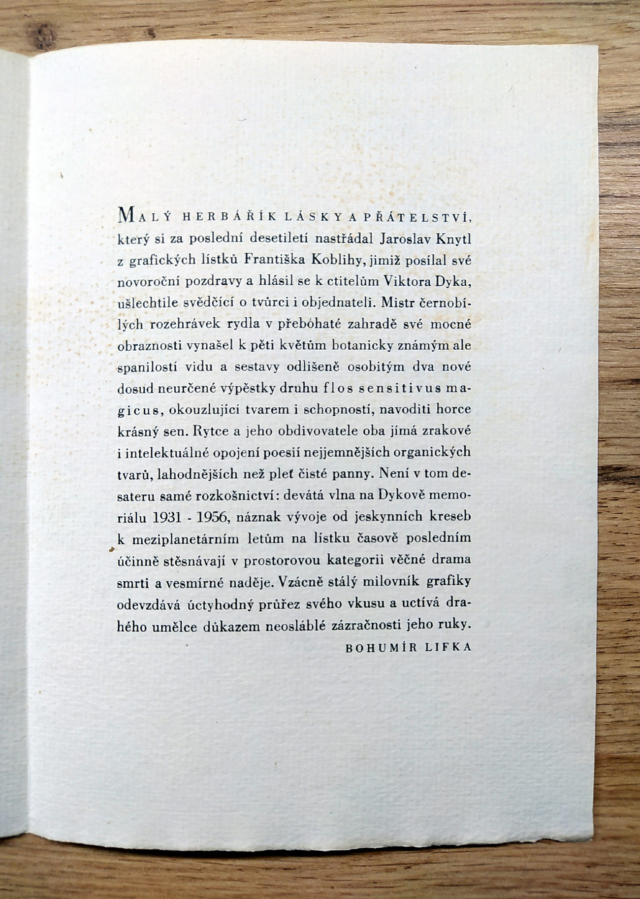 Kobliha František – 10 listů drobné grafiky sběratele J. K., 1957