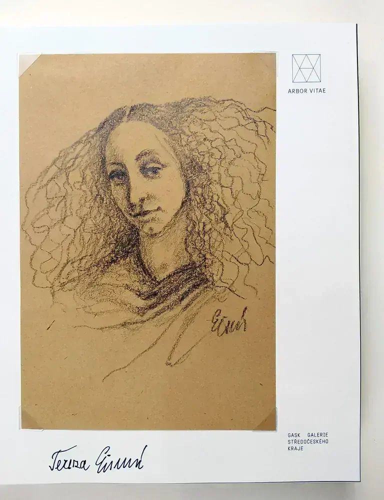 Eisnerová Tereza – Tanečnice, plastika, glazovaná keramika + kniha se signovanou kresbou, 2021