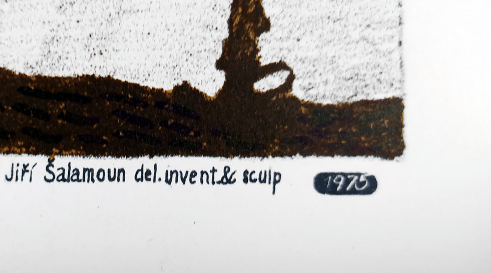 Šalamoun Jiří – Obrázky ze života K. P. (Kozmy Prutkova), barevná litografie, č. 40/50, 1975