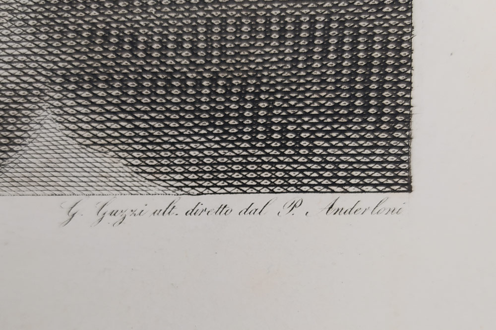 Madona s dítětem ve slávě – Garofalo, Carlo Della Rocca, Pietro Anderloni, původní mědiryt, ca 1843
