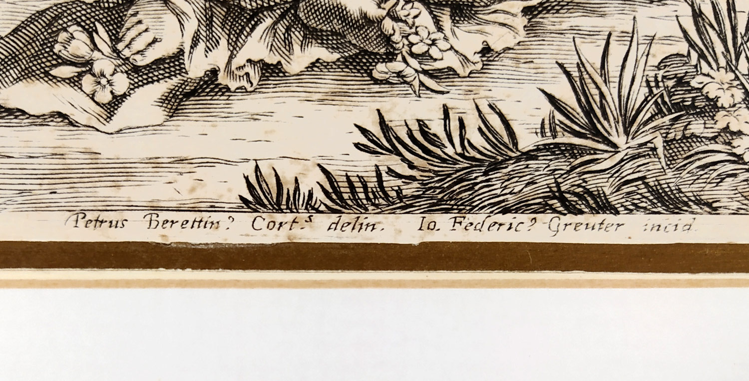 Greuter Johann Friedrich – Flora, podle Pietro da Cortona, dva mědiryty, 1633