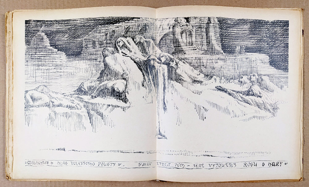 Bílek František – Cesta, cyklus se dvěma autorovými dřevoryty a čtyřiceti litografiemi, 1909 