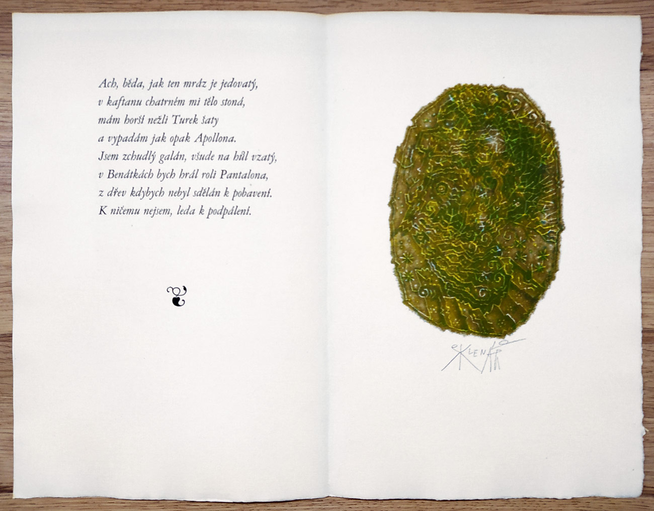 Sklenář Zdeněk – Pocta Arcimboldovi, pět signovaných litografií, bibliofilie, Praha, 1969