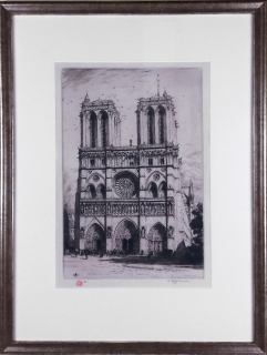 Šimon Tavík František – Katedrála Notre Dame v Paříži, lept, 1911, grafický list na prodej