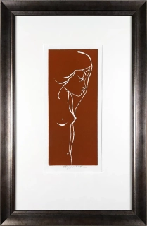 Janeček Ota – Píseň o lásce, signovaný původní linoryt, 1976
